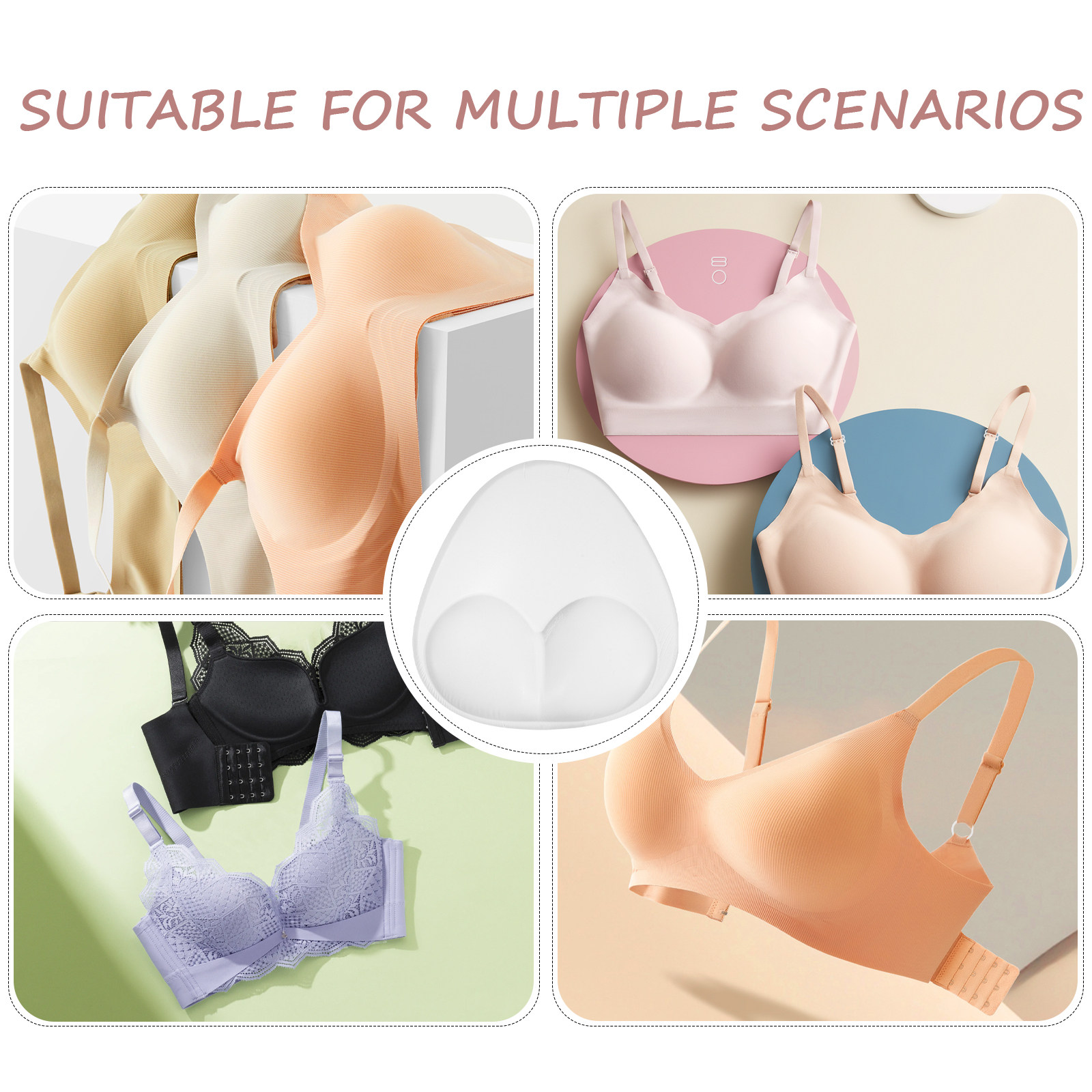 1Pair Invisible Silicone Bra P - Push Up Bra Padded ulasan dan harga